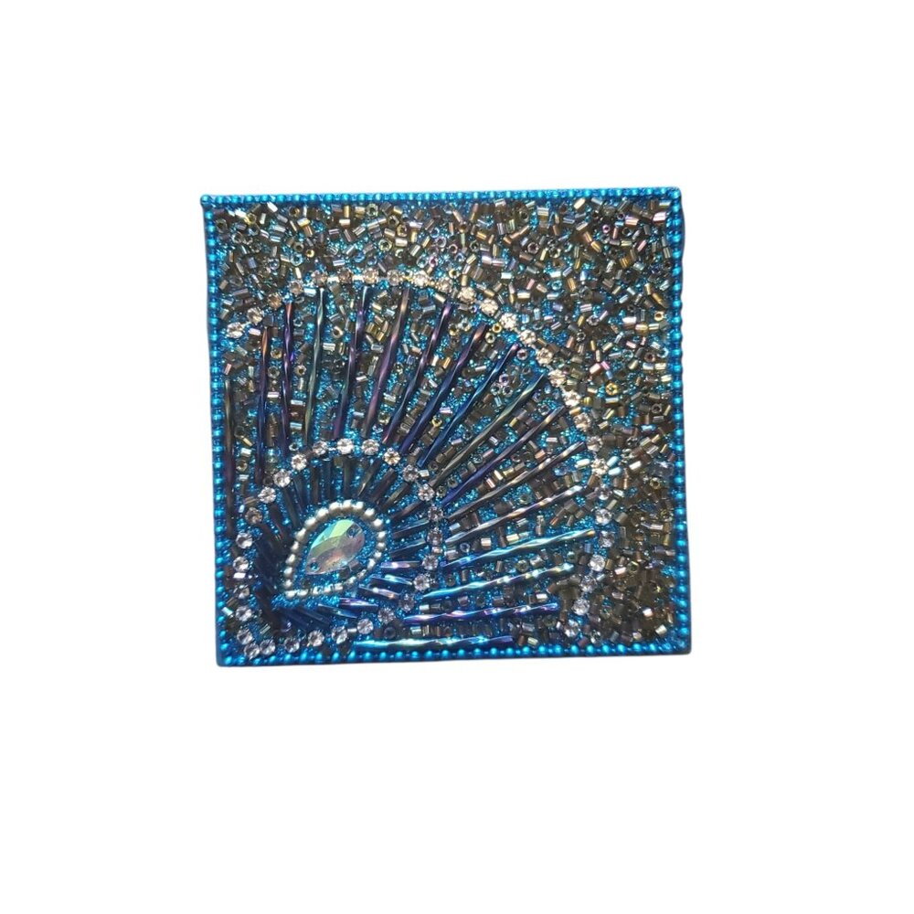 Bedazzled Peacock Inspired Mini Notebook